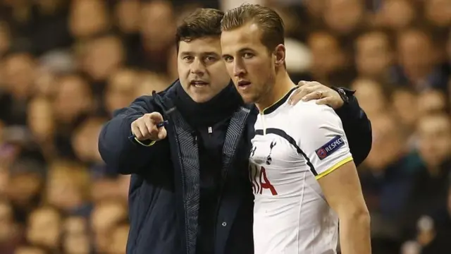 Mauricio Pochettino and Harry Kane