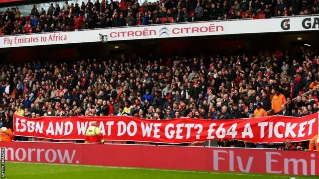 Fans protest about ticket prices