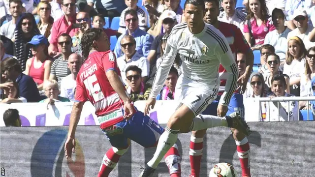 Ronaldo in action for Real Madrid against Granada