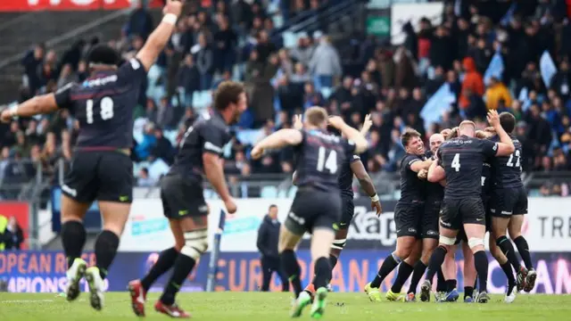 Saracens celebrate