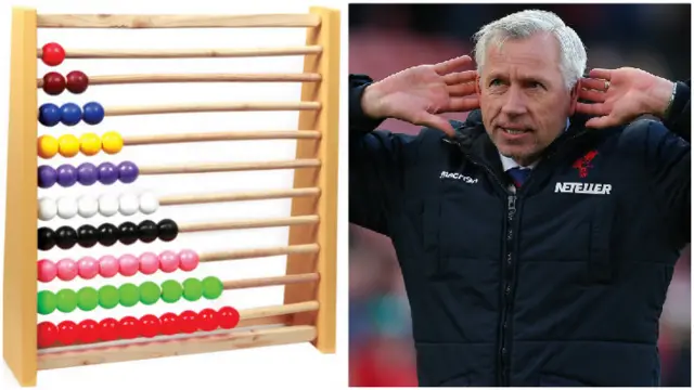 An abacus and Alan Pardew