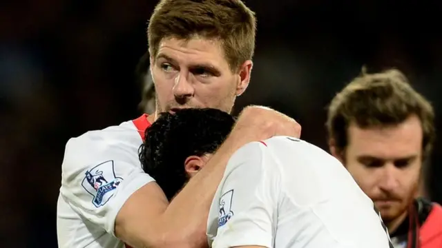 Steven Gerrard and Luis Suarez