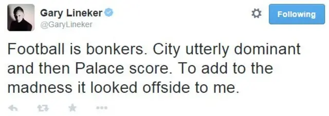 Gary Lineker tweet