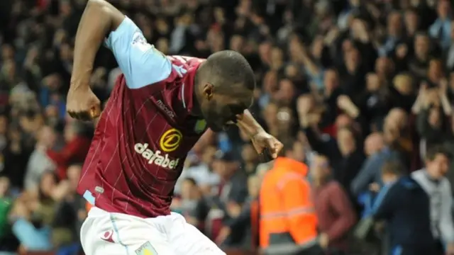 Christian Benteke celebrates