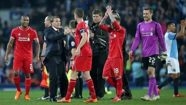 Liverpool celebrate their FA Cup win over Blackburn