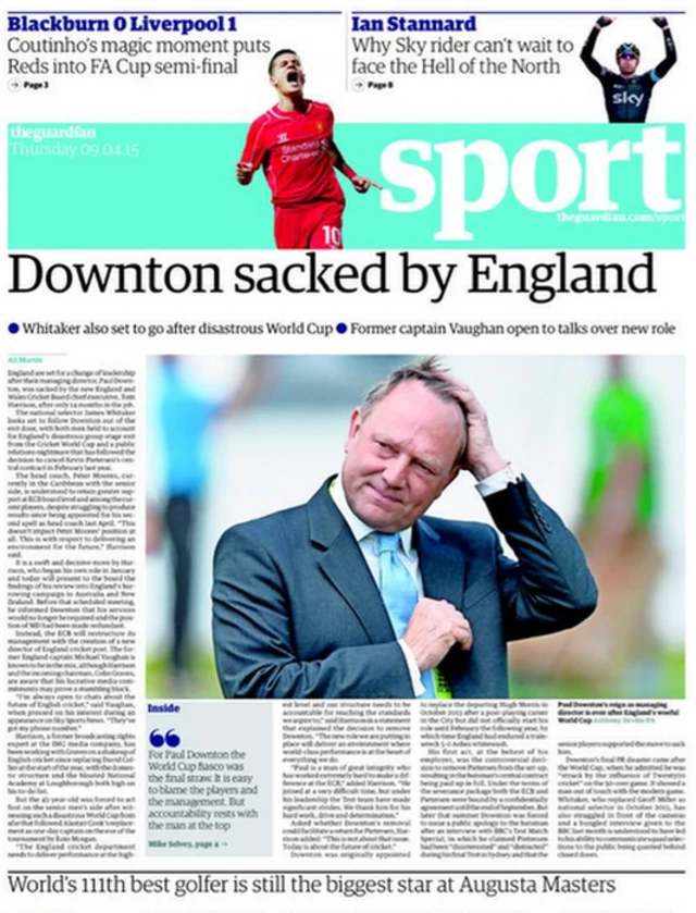 Guardian back page