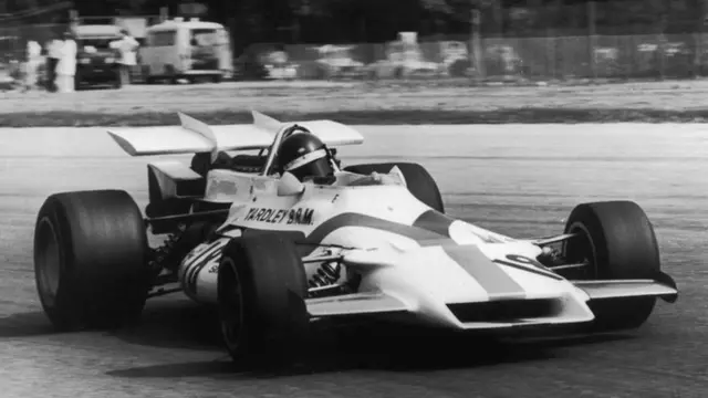 Peter Gethin drives his BRM to victory at Monza in 1971