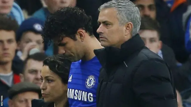 Jose Mourinho (right) and Diego Costa