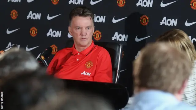 Louis van Gaal addresses the media