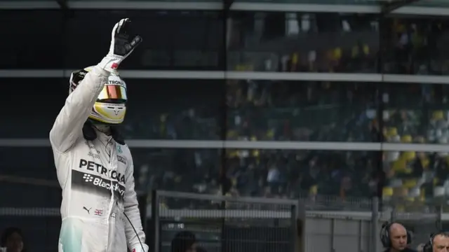 Lewis Hamilton on pole in China