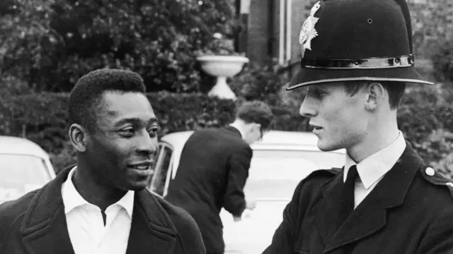 Pele and an English policeman