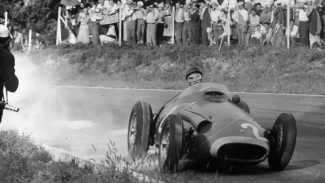 Juan Manuel Fangio at Monza in 1957