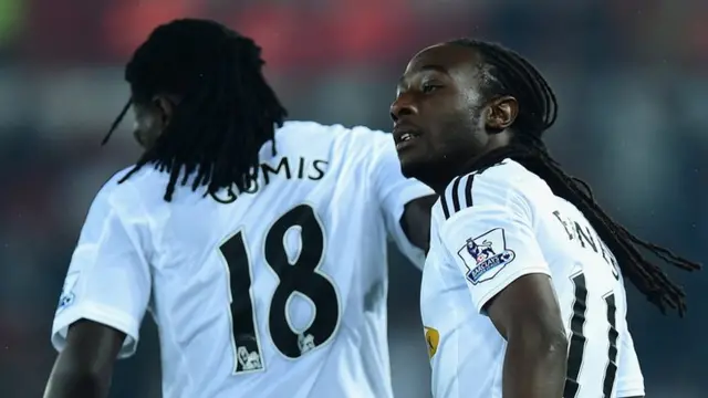 Bafetimbi Gomis and Marvin Emnes