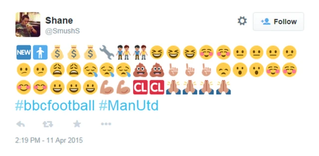 Manchester United's season in emoticons