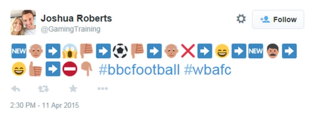 West Brom's season described in emoticons