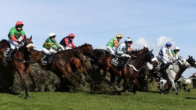 Action from Aintree