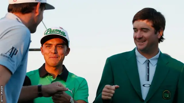 Bubba Watson (right), Rickie Fowler (middle) and Keegan Bradley