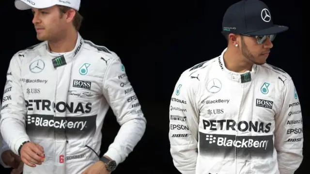 Nico Rosberg and Lewis Hamilton