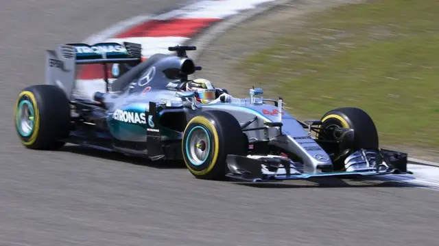 Lewis Hamilton out in front at the Chinese Grand Prix