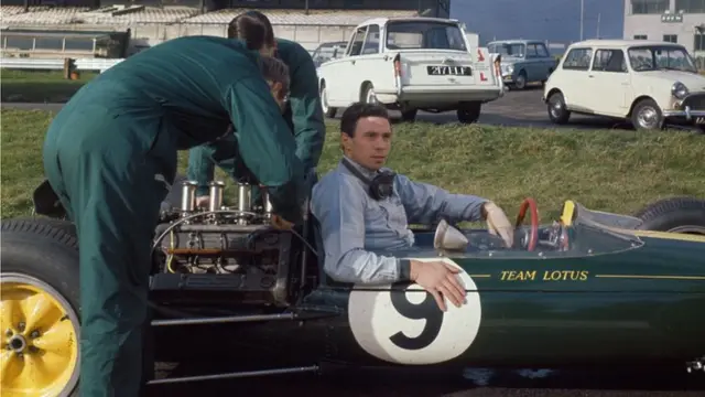 Jim Clark in his championship-winning Lotus in 1963