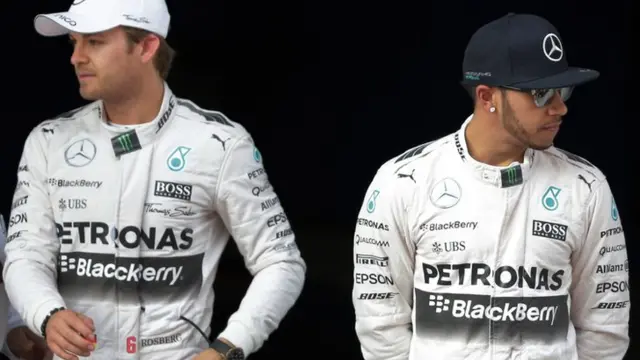 Nico Rosberg and Lewis Hamilton