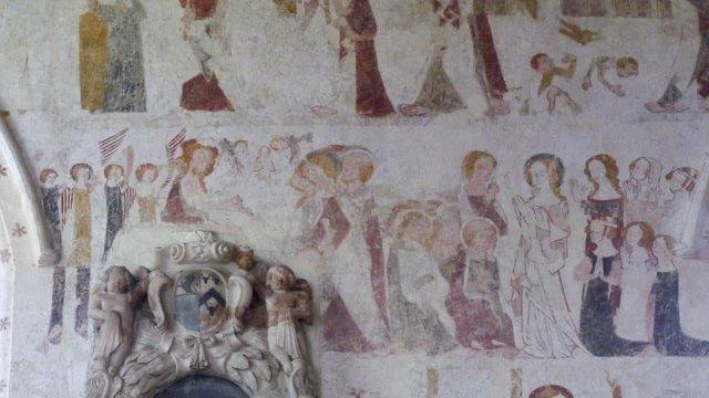 Medieval wall paintings in St Mary's Church in Chalgrove