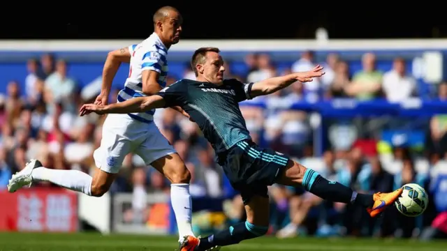 Bobby Zamora knocks the ball down