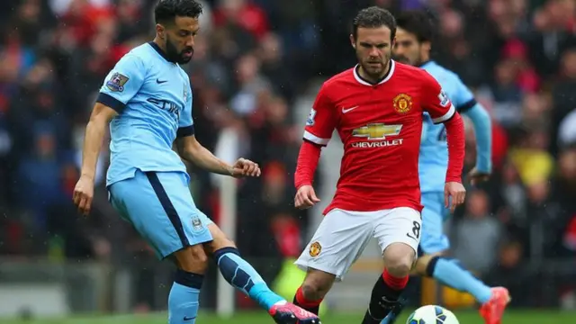 Gael Clichy and Juan Mata