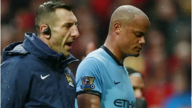 Vincent Kompany leaves the pitch