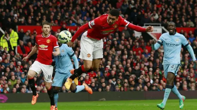 Chris Smalling scores United's fourth