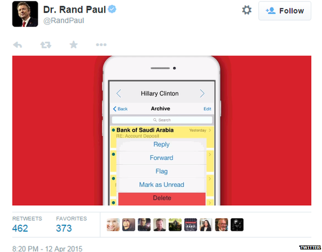 Tweet from Rand Paul