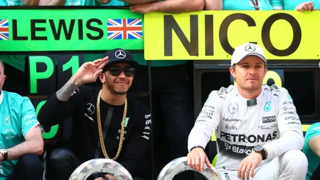 Lewis Hamilton (left) and Nico Rosberg