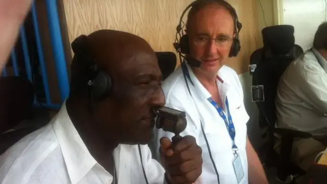 Sir Vivian Richards and Jonathan Agnew