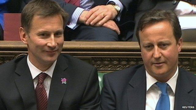 Jeremy Hunt and David Cameron