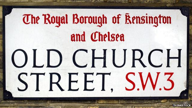 Street sign in Kensington and Chelsea