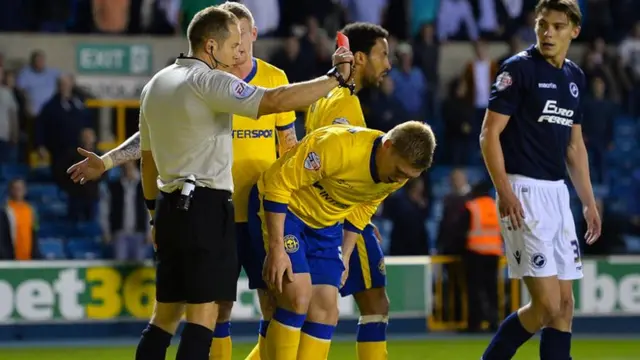 Martyn Waghorn sent off