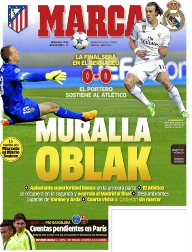 Marca front page