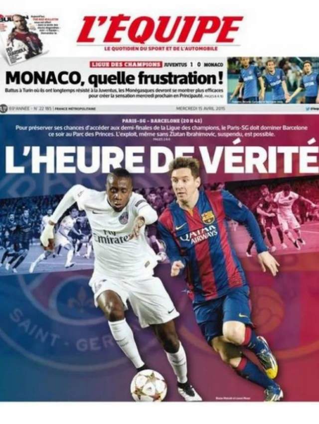 L'Equipe front page