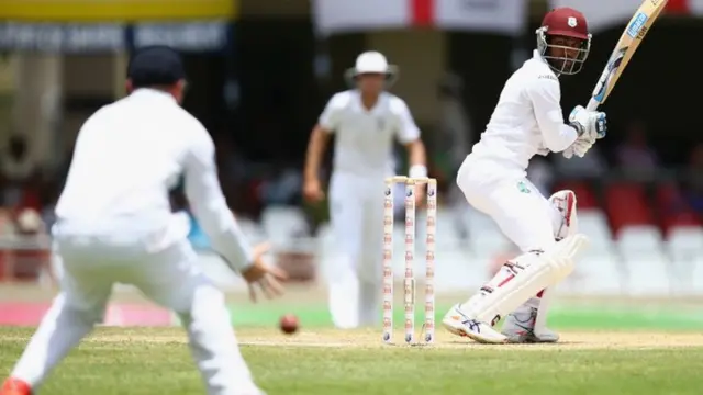 Jermaine Blackwood batting