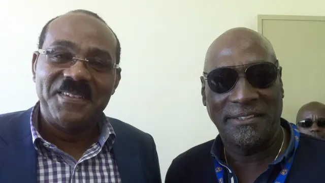 Gaston Browne and Sir Viv Richards