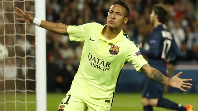 Neymar celebrates