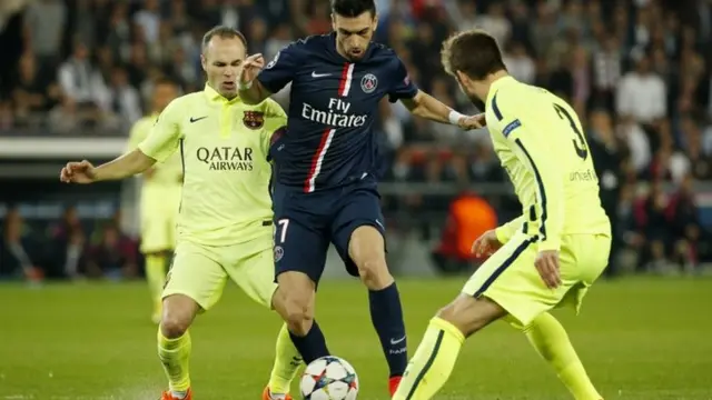 Javier Pastore prepares to shoot