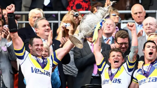 Warrington celebrate victory in the 2009 Challenge Cup final