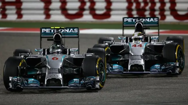 Nico Rosberg and Lewis Hamilton