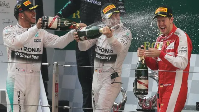 Lewis Hamilton, Nico Rosberg & Sebastian Vettel