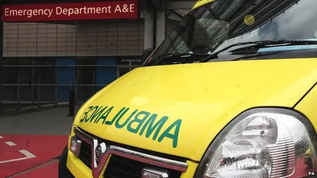 Ambulance at A&E unit