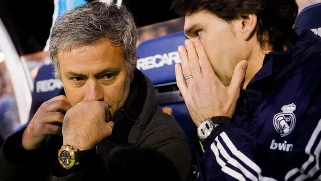 Jose Mourinho (left) with Aitor Karanka