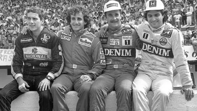 Ayrton Senna, Alain Prost, Nigel Mansell, Nelson Piquet