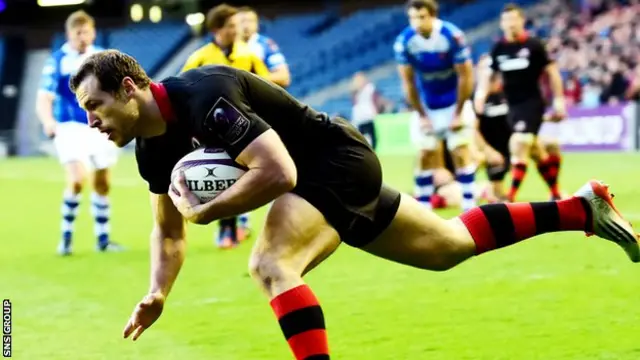 Tim Visser scored a first-half try for Edinburgh