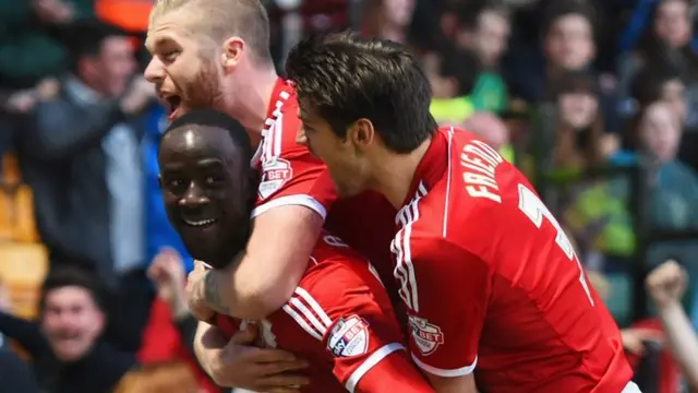 Middlesbrough players celebrate